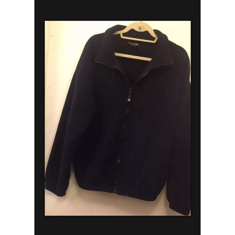 Mens Full Zip Fleece Sweater Avalanche Performance Blue Size Large Jacket Winter